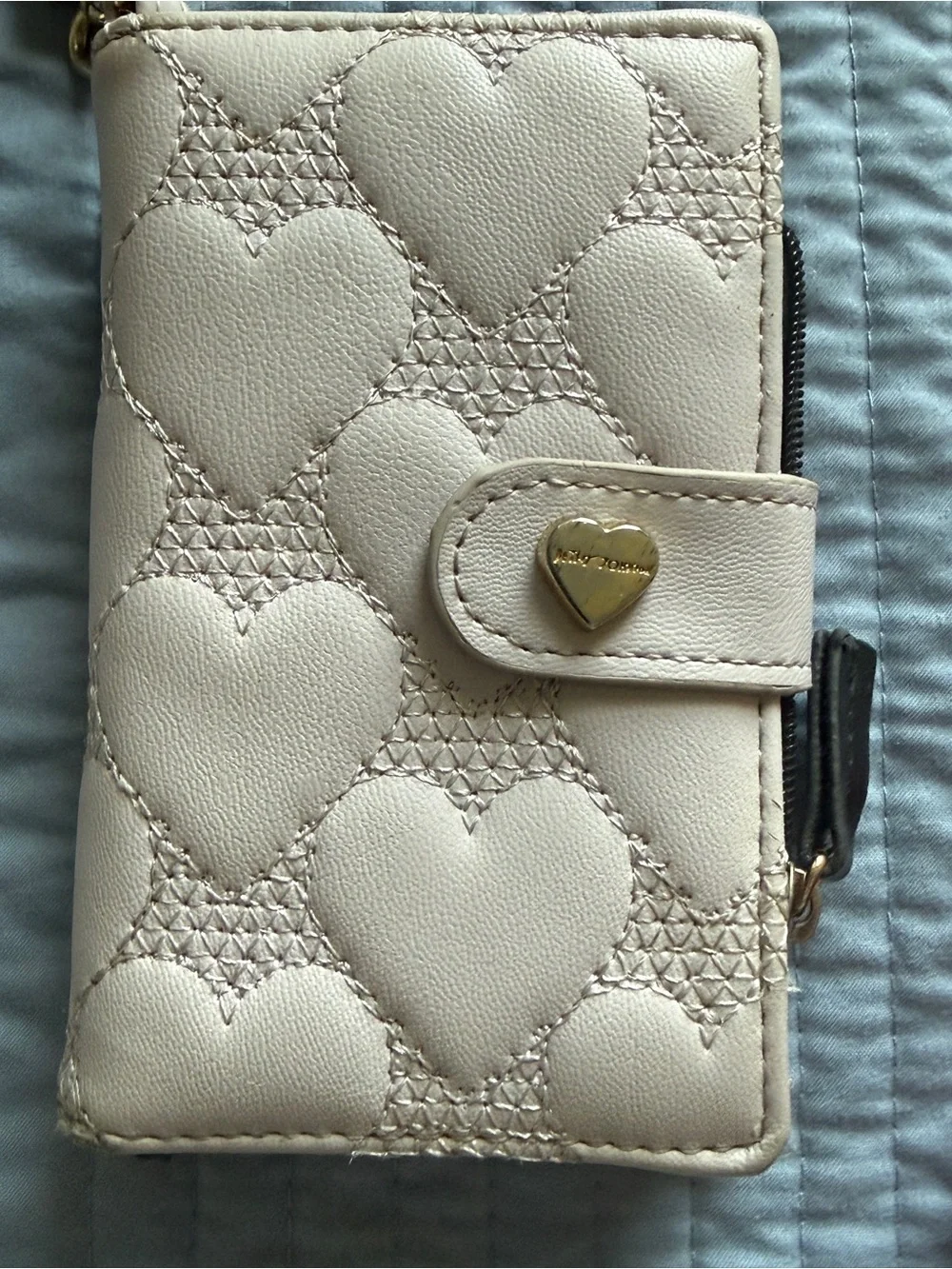 Betsey Johnson lavender  Bi-Fold Wallet with Zip Pocket